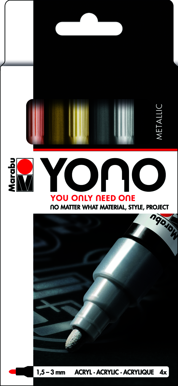 YONO Marker set METAL, 4 x 1,5-3 mm