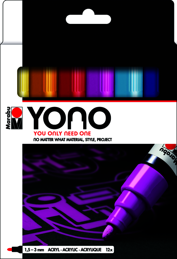 YONO Marker set, 12 x 1,5-3 mm