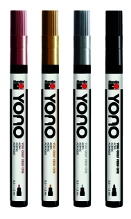 YONO Marker Set METAL, 4 x 0,5-1,5 mm